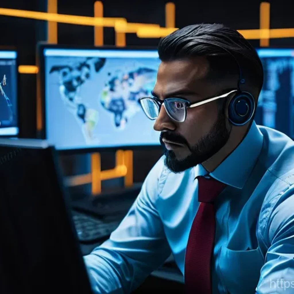 보안관제 경력직 면접 질문 대비 - **Prompt 1: Cybersecurity Control Center in Action**
A highly focused male cybersecurity profess...