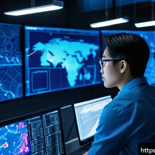 보안관제센터 퇴사 후 커리어 방향 - A professional IT security analyst in a modern security operations center (SOC), intensely monitorin...